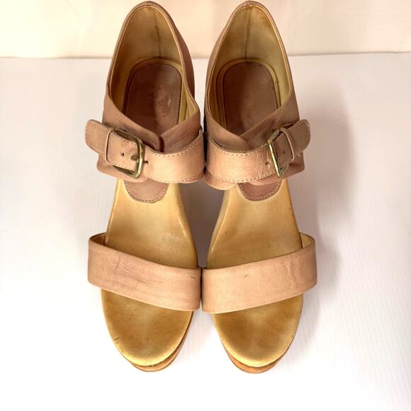 RACHEL COMEY‎ Platform Sandals Size 9 Leather Wood Boho Bohemian Festival Casual - Picture 6 of 13